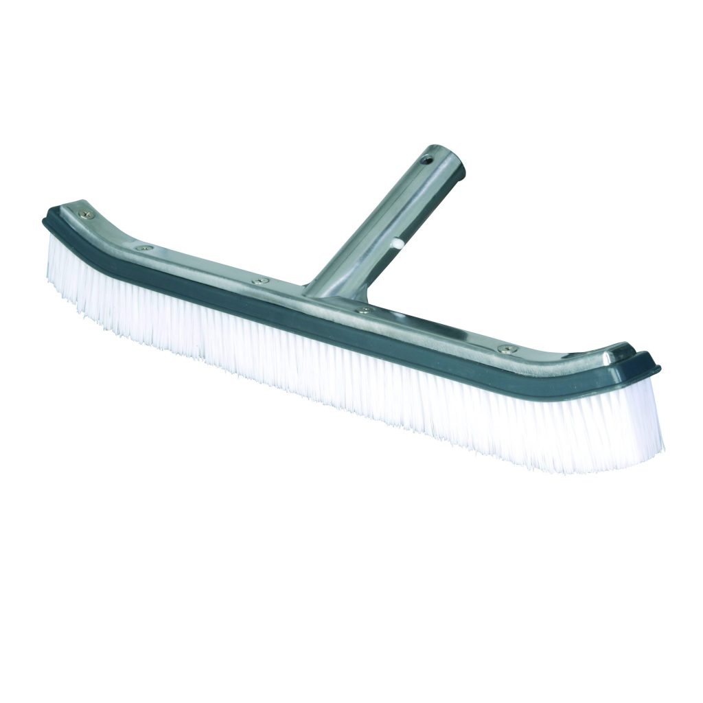 Pool Brushe - Graphite 18" wall brush - aluminium - curved
