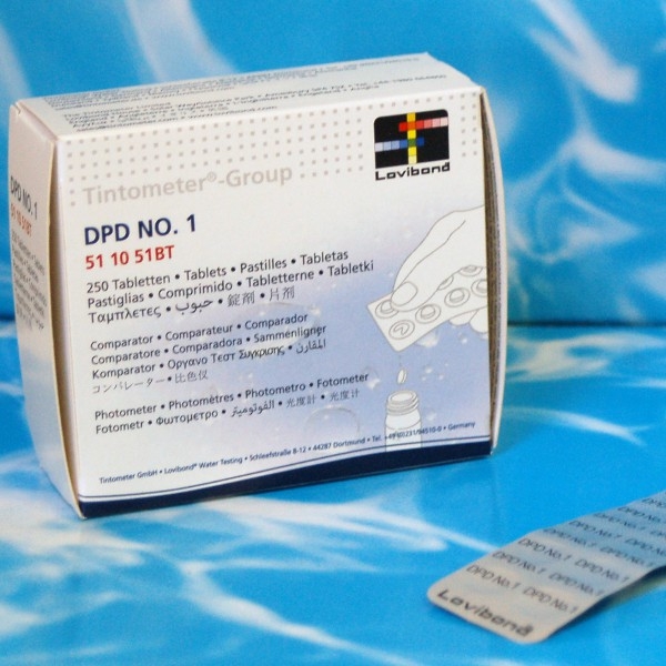 DPD 1 Tablets Higher Calcium (250). Pool water testing tablets