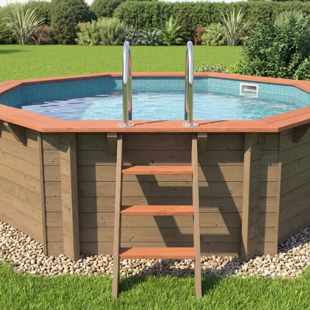 Knightsbridge Octagonal Wooden Swimming Pool Kit (3.7m x 3.7m) - Image 2