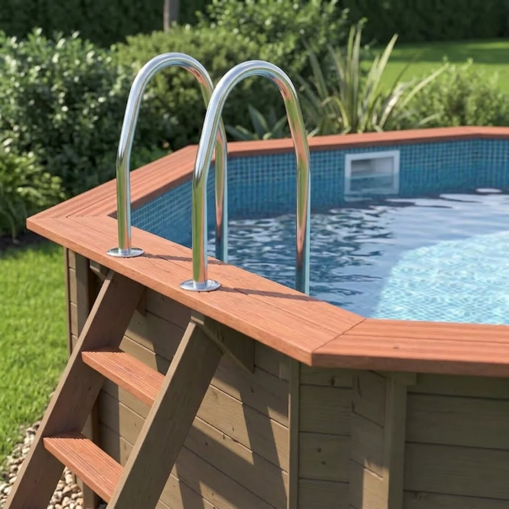 Knightsbridge Octagonal Wooden Swimming Pool Kit (3.7m x 3.7m) - Image 3