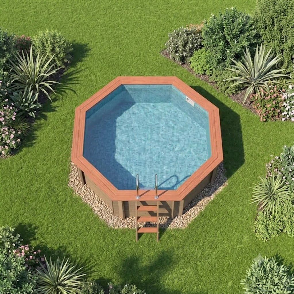 Knightsbridge Octagonal Wooden Swimming Pool Kit (3.7m x 3.7m) - Image 4