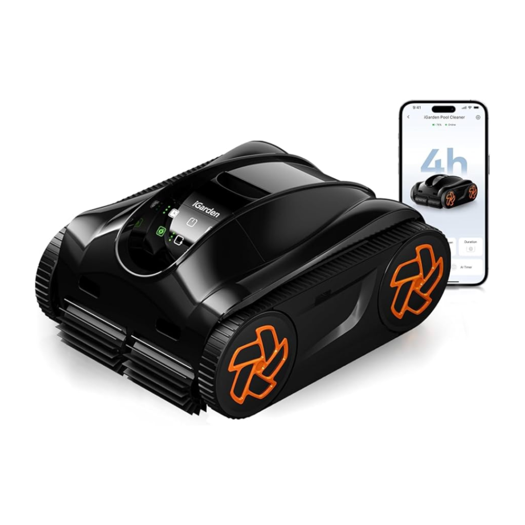 iGarden K40 Cordless Robotic Pool Cleaner - Wall Climbing, Waterline Scrubbing