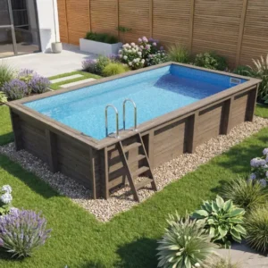 Nazca 6m x 3m Rectangular Wooden Above Ground Exercise & Family Swimming Pool Kit