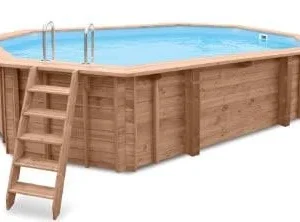 Abatec Sea Breeze Wooden Pool (6.07m x 3.96m) – Complete Kit